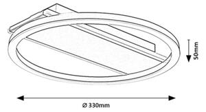 Rabalux 71474 - LED stropné svietidlo GLAVIAN LED/24W/230V priemer 33 cm