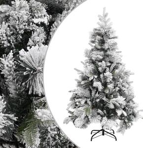 Vianočný stromček s vločkami snehu a šiškami 120 cm PVC a PE