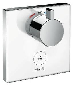 Hansgrohe Shower Select Glass - Termostat pod omietku Highflow na 1 spotrebič a 1 dodatočný výstup, biela/chróm 15735400