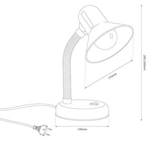 Stolná lampa MENTOR 1xE27/15W/230V biela