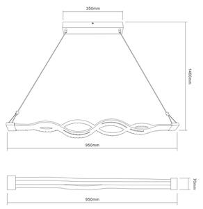 Globo 67109-30 - LED stmievateľný luster na lane PILLA LED/30W/230V + DO
