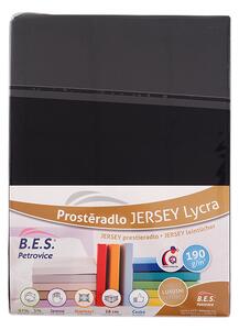 B.E.S. - Petrovice, s.r.o. Jersey plachta s elastanom Lycra - Čierna Rozměr: 120 x 200