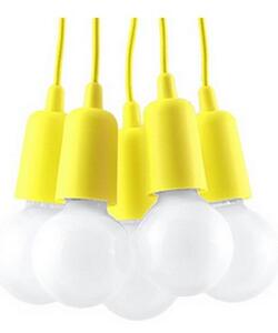 Luster na lanku DIEGO 5xE27/60W/230V žltá