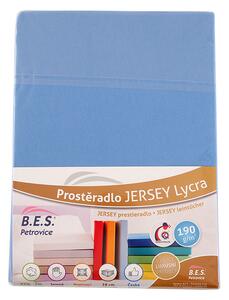 B.E.S. - Petrovice, s.r.o. Jersey plachta s elastanom Lycra - Nebeská modrá Rozměr: 90 x 200