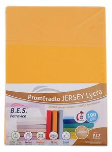 B.E.S. - Petrovice, s.r.o. Jersey plachta s elastanom Lycra - Sýta žltá Rozměr: 90 x 200