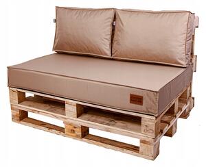 Golden Garden Paletové sedenie GG17 podsedák a vankúš 120cm x 80cm x 15cm CAPUCCINO