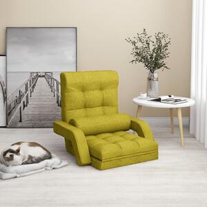 Skladacia podlahová stolička s funkciou lôžka zelená látka