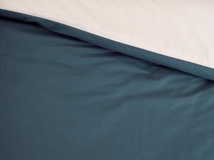 TipTrade Obojstranné bavlnené obliečky - Color petrolejovo smotanové Rozměr: 140 x 200 + 70 x 90