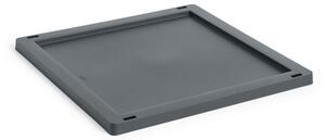 HAY Plastové veko Colour Crate Medium Square/Cube, charcoal