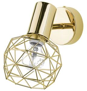 2 nástenné lampy zlatý kovový drôt nastaviteľné tienidlo bodové nástenné svietidlo glamour štýl