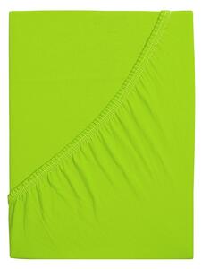 B.E.S. - Petrovice, s.r.o. Plachta Jersey česaná bavlna MAKO - Svietivá zelená Rozměr: 90 x 200