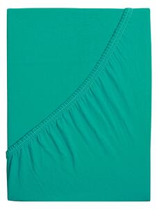 B.E.S. - Petrovice, s.r.o. Plachta Jersey česaná bavlna MAKO - Zelený tyrkys Rozměr: 90 x 200