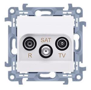 Zásuvka RTV-SAT Simon 10 koncová modul biela