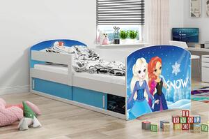 Interbeds LUKI 1 Jednolôžková detská posteľ 80x160 Biela Frozen