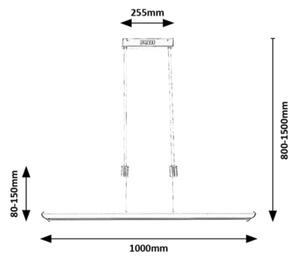 Rabalux 72011 - LED RGB Stmievateľný luster na lanku TEMPERIUS LED/24W/230V + DO