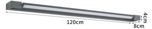 Brilagi-LED Kúpeľňové osvetlenie zrkadla AQUA LINE LED/36W/230V 120 cm IP44 antracit