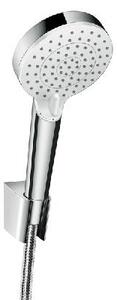 Hansgrohe Crometta - Set sprchovej hlavice, 2 prúdy, držiaku a hadice, EcoSmart, biela/chróm 26693400