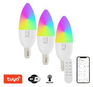 Immax NEO 07716CDO -SADA 3xLED RGB Stmievateľná žiarovka E14/6W/230V Wi-Fi Tuya+DO