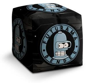 Sablio Taburet Cube Futurama Bender Technology - 40x40x40 cm