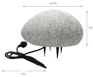 Vonkajšie dekoračné svietidlo LUMISTONE 1xE27/15W/230V IP65 priemer 31,8 cm
