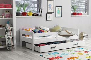 Interbeds Jednolôžková posteľ HUGO 160x80 + matrac biela