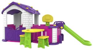 RAMIZ Záhradný domček s šmýkalkou 5v1 - fialový