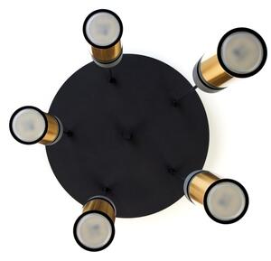 Jupiter 2017 - Luster na lanku ALAS 5xGU10/10W/230V zlatá/čierna