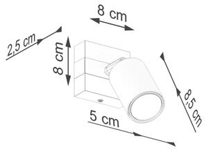Sollux SL.1343 - Nástenné bodové svietidlo FAGER 1xGU10/10W/230V čierna