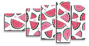 Sablio Obraz - 5-dílný Vodný melón - 100x60 cm