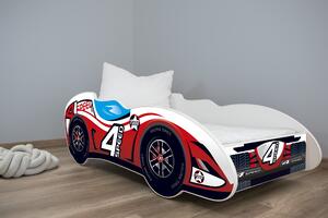TOP BEDS Detská auto posteľ F1 140cm x 70cm - 4 SPEED