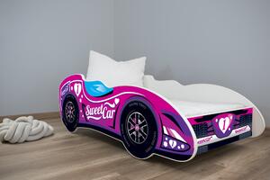 TOP BEDS Detská auto posteľ F1 140cm x 70cm - SWEET CAR