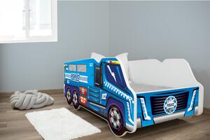 TOP BEDS Detská auto posteľ TRUCK 140cm x 70cm - POLICE