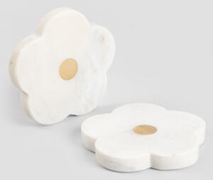 Podtácky pod hrnček MARBLE STRIPES mramorové v tvare kvetu 724275 (4 ks)