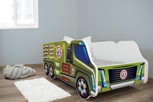 TOP BEDS Detská auto posteľ TRUCK 140cm x 70cm - MILITARY