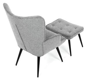 Kreslo sivé s podnožkou AK-303 GREY2