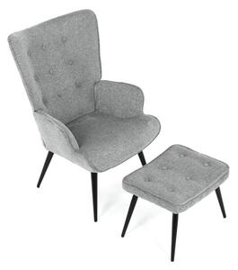 Kreslo sivé s podnožkou AK-303 GREY2