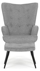 Kreslo sivé s podnožkou AK-303 GREY2