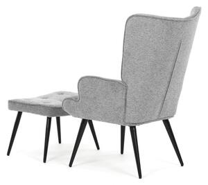 Kreslo sivé s podnožkou AK-303 GREY2