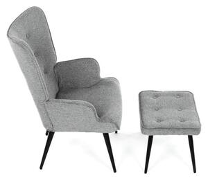 Kreslo sivé s podnožkou AK-303 GREY2