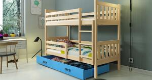 Interbeds Poschodová posteľ Carino so zásuvkou 160x80 prírodná modrá