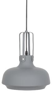 Závesná lampa sivá farba kovová matná okrúhly tvar 1 žiarovka industriálna