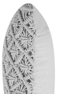 Dekoratívny vankúš sivá bavlna macramé 45 x 40 cm Rope Boho Retro dekoračné doplnky