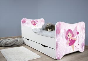 TOP BEDS Detská posteľ Happy Kitty 140x70 Malá Víla so zásuvkou