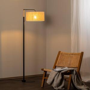 Stojacia lampa Atlanta s plátnovým tienidlom