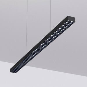 Arcchio LED kancelárske závesné svietidlo Jolinda, čierne, 118 cm, hore/dole, Čierna, Pracovňa / Kancelária, Hliník, Moderný, Závesné svietidlo