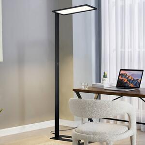 Kancelárska stojacia lampa Prios LED Taronis, čierna, 195 cm, stmievateľná