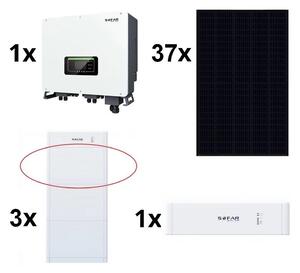 SOFAR SOLAR Sol.zos. SOFAR Solar-14,8kWp RISEN Full Black+15kW SOLAX menič 3f+15 kWh batéria B3546 + záruka 3 roky zadarmo