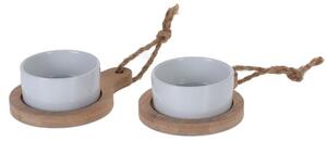 Porcelánová servírovacia miska Bamboo 30x10x6 cm sada 2ks