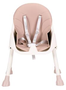 KONDELA Detská jedálenská stolička 2v1, ružová/biela, LADIA
