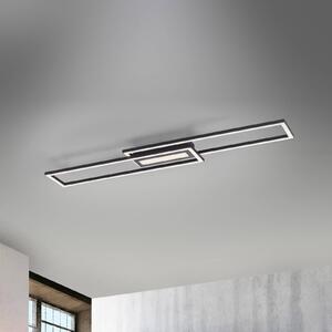 Stropné LED svetlo Asmin, čierne, 95x17,5cm, Čierna, Obývacia izba / jedáleň, Hliník, Moderný, Stropné svetlo